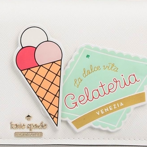 Kate Spade NWT! Convertible Crossbody Wallet Clutch Purse "La Dolce Vita Italian - Picture 8 of 13